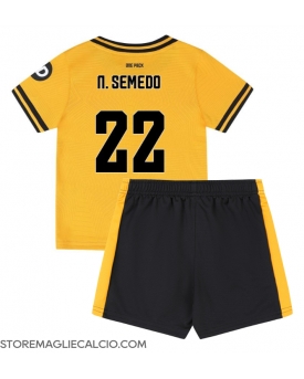 Wolves Nelson Semedo #22 Maglia Gara Casa Repliche 2024-25 Bambino Maniche Corte